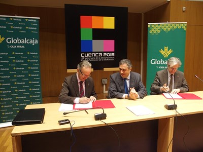La Fundación de Cultura Ciudad de Cuenca y Globalcaja firman un convenio para el desarrollo, mediante mecenazgo, de las actividades relacionadas con el XX Aniversario 