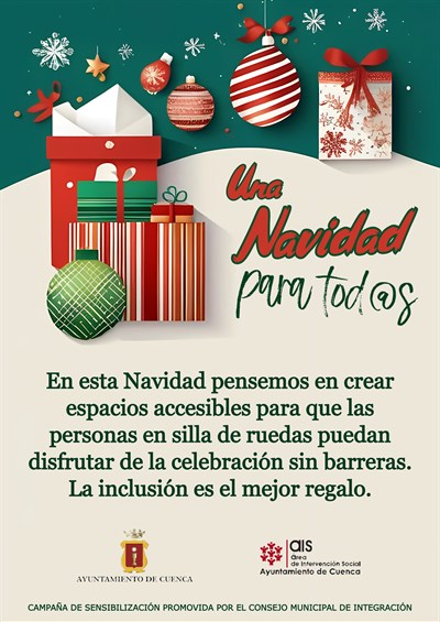 El Consejo Municipal de Integración lanza una campaña de sensibilización para promover la inclusión de personas con discapacidad en Navidad
