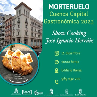 Showcooking de morteruelo y visitas guiadas a la Cuenca Subterránea con detalle culinario dentro de la Capital Española de la Gastronomía