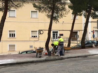 El Ayuntamiento de Cuenca arregla las aceras de las inmediaciones de ‘El Sargal’ y San Ignacio de Loyola