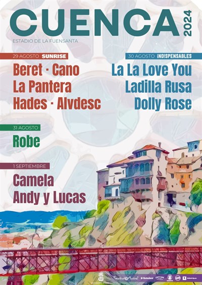 Beret, La la love you, Ladilla Rusa, Robe, Camela y Andy y Lucas protagonizan los cuatro conciertos de San Julián 2024