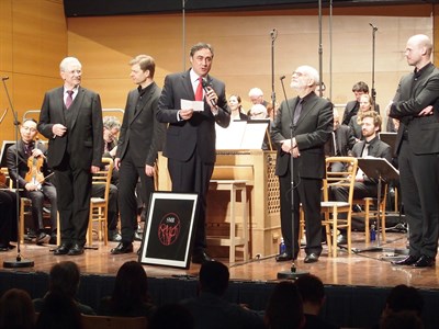 Mariscal y Soler entregan los premios honoríficos de la SMR a Tom Koopman y a la Orquesta y Coro Barroco de Amsterdam  