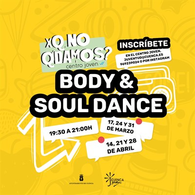 Body & soul dance en el taller ‘XQ NO QDAMOS’ del Centro Joven este fin de semana