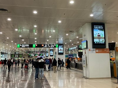 Cuenca se ha promocionado en las estaciones de AVE de Madrid y Barcelona durante dos semanas con un spot en 39 mupis