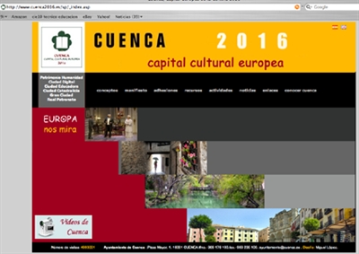La web del Ayuntamiento www.cuenca2016, galardonada con una mención honorífica en los IV Premios a la Calidad en Informática de C-LM