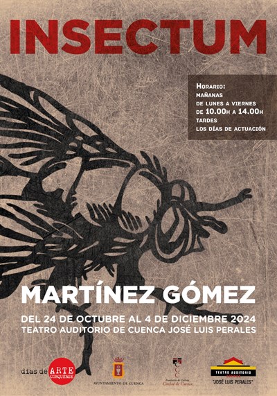 El Teatro Auditorio acoge la exposición ‘Insectus’ de Martínez Gómez dentro de ‘días de ARTE CONQUENSE’