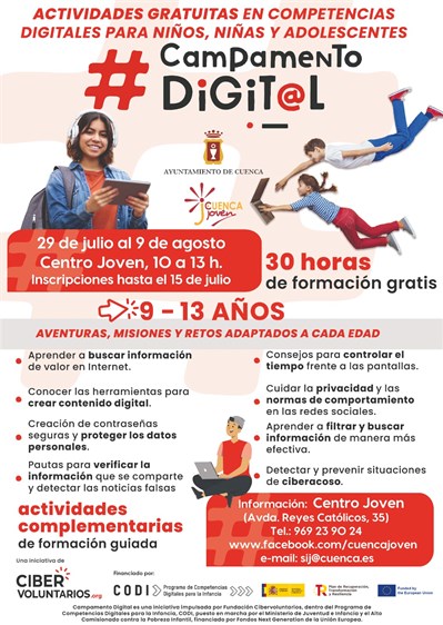 El Centro Joven del Ayuntamiento acoge un Campamento Digital para formar a menores de entre 9 y 13 años en competencias digitales