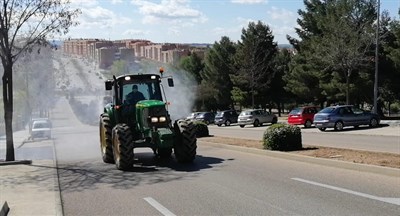 ASAJA colabora con el Ayuntamiento de Cuenca en la desinfección de las calles