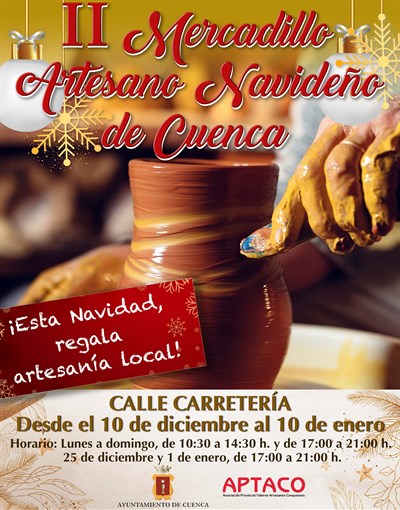 Hoy abre sus puertas el II Mercadillo Artesano Navideño de Cuenca en la calle Carretería