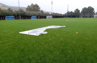 El Ayuntamiento lamenta el episodio de vandalismo en el recién remodelado campo de fútbol de Tiradores