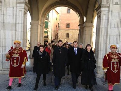 La Corporación Municipal, con el alcalde a la cabeza, participa en la Misa de San Julián