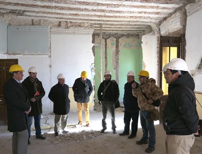 El alcalde visita las obras de Rehabilitación de la Casa del Corregidor