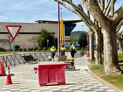 El Plan de Mantenimiento Urbano del Ayuntamiento de Cuenca avanza con el arreglo del acerado en República Argentina y San Ignacio de Loyola