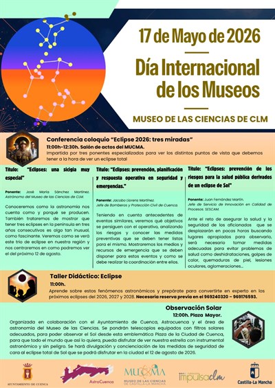 El Museo de las Ciencias organiza actividades en torno al eclipse este domingo con motivo del Día Internacional de los Museos