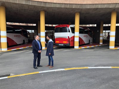 El alcalde pone en valor las obras de mejora en la estación de autobuses de Cuenca