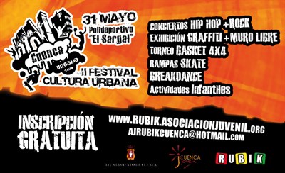 El polideportivo ‘El Sargal’ acoge el sábado el II Festival de Cultura Urbana de Cuenca