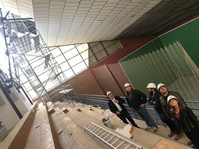 Las obras de reparación de la cubierta del polideportivo El Sargal avanzan a buen ritmo
